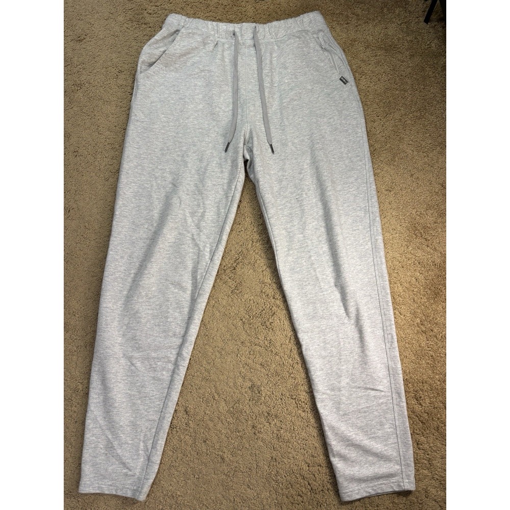 Eddie Bauer Lounge Pant Men's Medium Gray Zippered Pockets Drawstring Athleisure